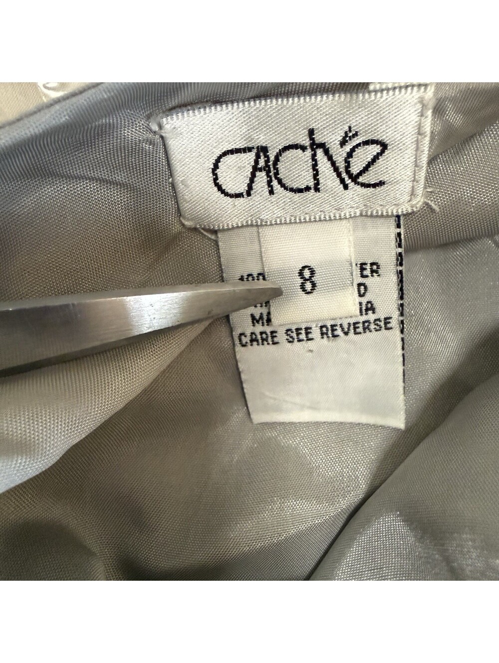 Cache Vintage 90’s Y2K Two Piece Beaded Skirt Set Size 10/8 - Picture 6 of 9